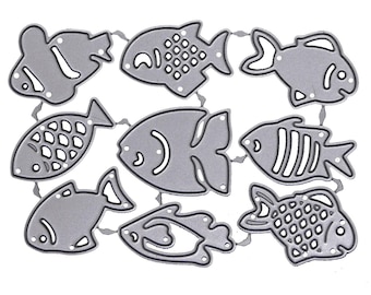 Tropical Fish Cutting Dies | Small Fish Shapes for Card Making & Crafts