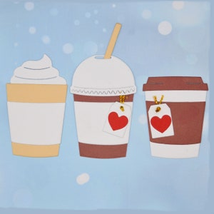 Set di fustelle in metallo per caffè da asporto, tè Boba, latte, stencil, creazione di biglietti, scrapbooking, lavori di carta, album fotografico I7