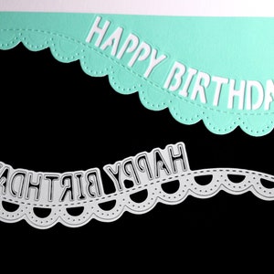 Matrice de découpe en métal « Joyeux anniversaire », pochoir, fabrication de cartes, loisirs créatifs, travaux manuels en papier, scrapbooking F1
