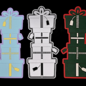 Pila di regali molto GRANDE stampo per il taglio dei metalli, fabbricazione di carte, artigianato della carta, scrapbooking i3