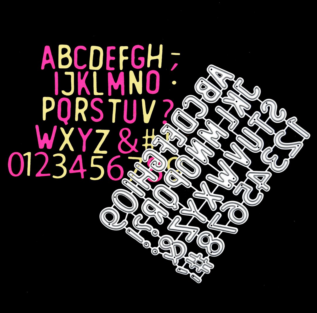 Ensemble 36 Matrices De Découpe Grandes Lettres & Chiffres En Métal - Outils Scrapbooking & DIY