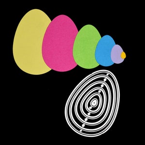 Troqueles de corte de metal con forma de nido de 6 huevos, Pascua, plantilla, fabricación de tarjetas, álbumes de recortes, manualidades con papel F9