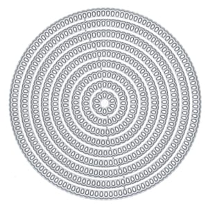 Groot nest van 9 cirkels decoratieve metalen stansmessen met druppelpatroon, rond, kaarten maken, scrapbooking, stencils, papierkunst, G6