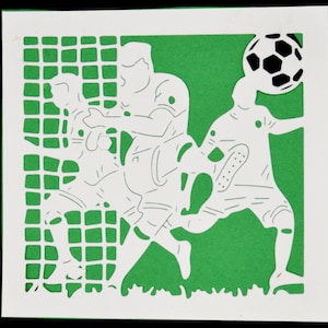 Calciatori, Fustella in metallo per calcio e rete, Calcio, Sport, Stencil, Creazione di biglietti, Artigianato di carta, Scrapbooking I1