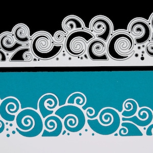 Swirly Waves Border Rand Metal Cutting Die, stencil, kaart maken, knutselen, papier ambachten, scrapbooking I7