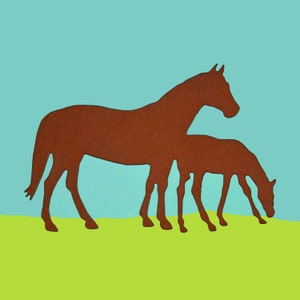 Paard Merrie &Veulen Metalen Snijmatrijzen, Stencils, Kaart maken, Scrapbooking, Ambachten, Papier Ambachten F5