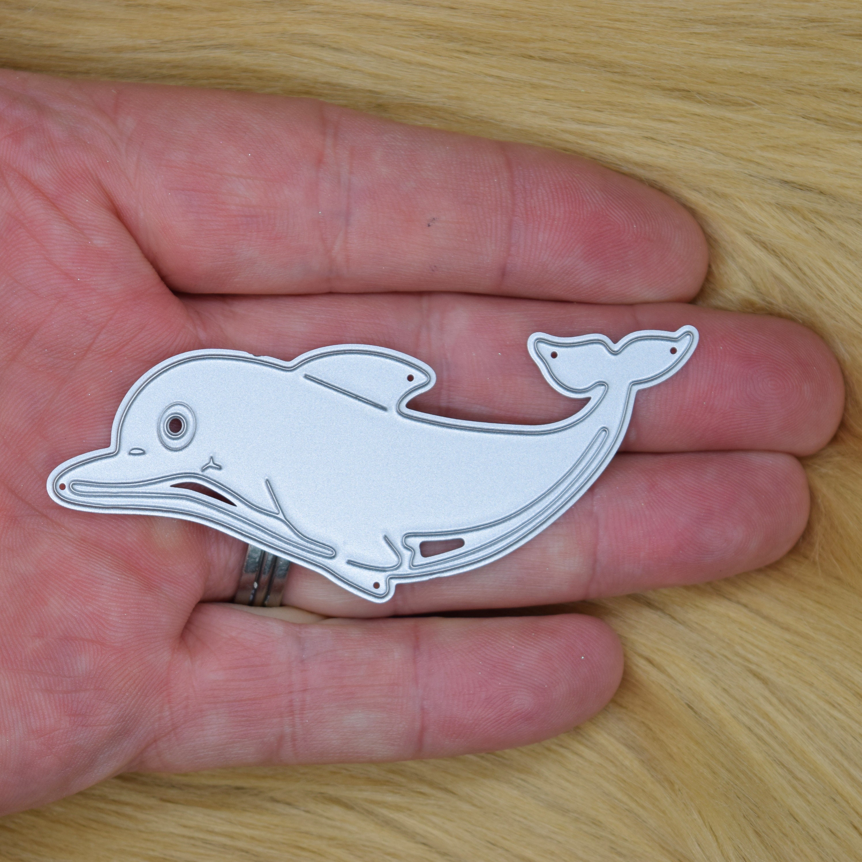 イルカの金属カッティングダイ、海の生き物、ステンシル、カード
