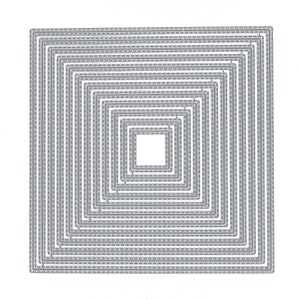 Grande nido di 12 fustelle in metallo con motivo a punto doppio quadrato, creazione di biglietti, scrapbooking, album fotografici, stencil, lavori di carta, G7