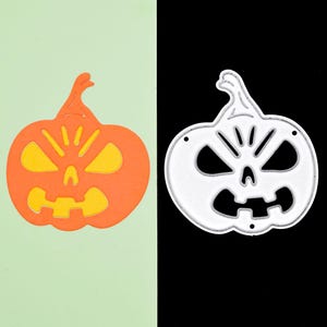 Fustella in metallo a forma di zucca di Halloween, Halloween, stencil da taglio, creazione di biglietti, scrapbooking, album fotografici, lavori di carta, D1