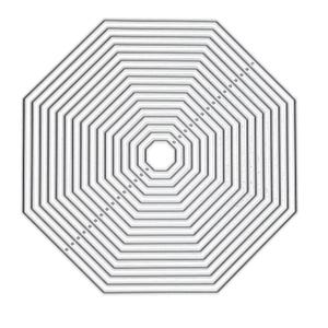 Octagon Nesting Cutting Set | Geometric Layering Dies for Card Making Craft I3