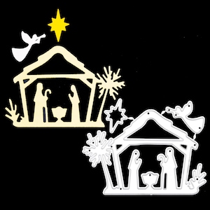 Juego de troqueles de metal para pesebre navideño, Niño Jesús, tarjetas, manualidades de papel, scrapbooking, B1