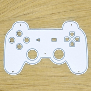 Fustella in metallo per controller di gioco, console, giochi, stencil, creazione di biglietti, maschio, scrapbooking, lavori di carta, E1