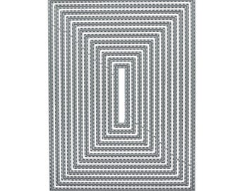 Large Double Stitched Rectangle Nesting Metal Cutting Dies – Set of 12