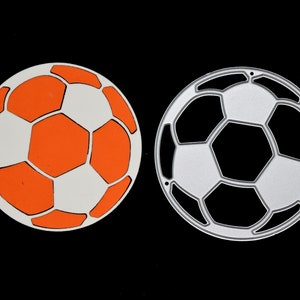 Pallone da calcio da calcio fustella in metallo, creazione di cartoline, creazioni con la carta, scrapbooking A4