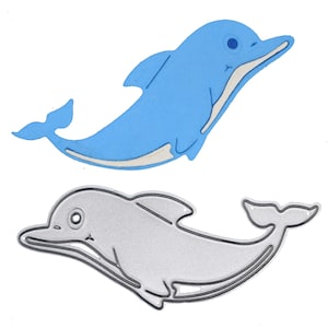 Fustellatura Metallo Delfino, Creature Marine, Stencil, Creazione Di Carte, Scrapbooking, Artigianato, Creazioni Di Carta, F9
