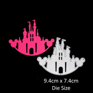 Castello Disney con fustellatura in metallo di Topolino, stencil, creazione di biglietti, artigianato, scrapbooking, artigianato di carta F5