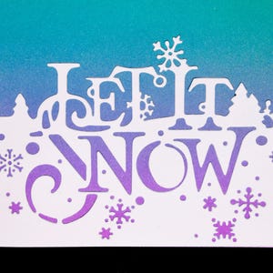 Let It Snow Border Metal Cutting Die | Christmas Card Making Craft Die