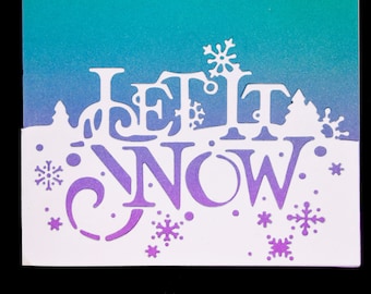 Let It Snow Border Metal Cutting Die | Christmas Card Making Craft Die