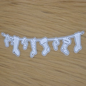Calze natalizie da appendere Fustellatura in metallo, Stencil, Natale, Creazione di cartoline, Scrapbooking, Artigianato di carta C2