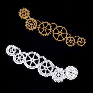 Set of Cogs Border Metal Cutting Die, Steampunk, Card Making, Scrapbooking, Paper Crafts C2