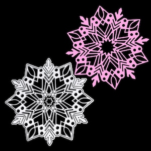 Grande fustella in metallo con fiocco di neve da 9 cm, inverno, Natale, creazione di biglietti, scrapbooking, artigianato di carta G2