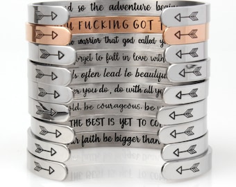 Inspirational Bracelets, Inspirational Gift, Personalized Bracelet Jewelery, Gifts for Daughter The Best is Yet To Come