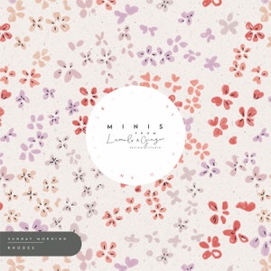 MINI, domingo de manhã, flor, prado, flor selvagem simples design de tecido sem costura, prado, telha repetida, padrão Lunoe