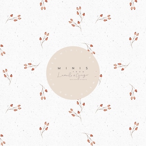 MINI, autumn, acorn, leaf, simple Seamless Fabric Design, Meadow,  Repeat Tile, Pattern Lunoe
