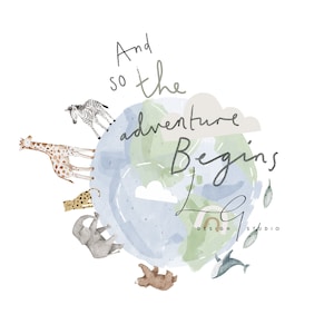 World, hot air balloon, new baby, adventure  PNG sublimation file, Transfer, Heat transfer design