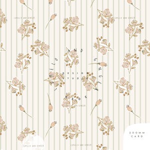 MINI, SPIRE, tidlös, blommig, blomma, enkel sömlös tygdesign, upprepad platta, mönster Lunoe