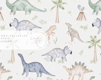 Dinosaur, Walker, T rex, stegosaurus, world, Non Exclusive Seamless Fabric Design,  Repeat Tile, Pattern