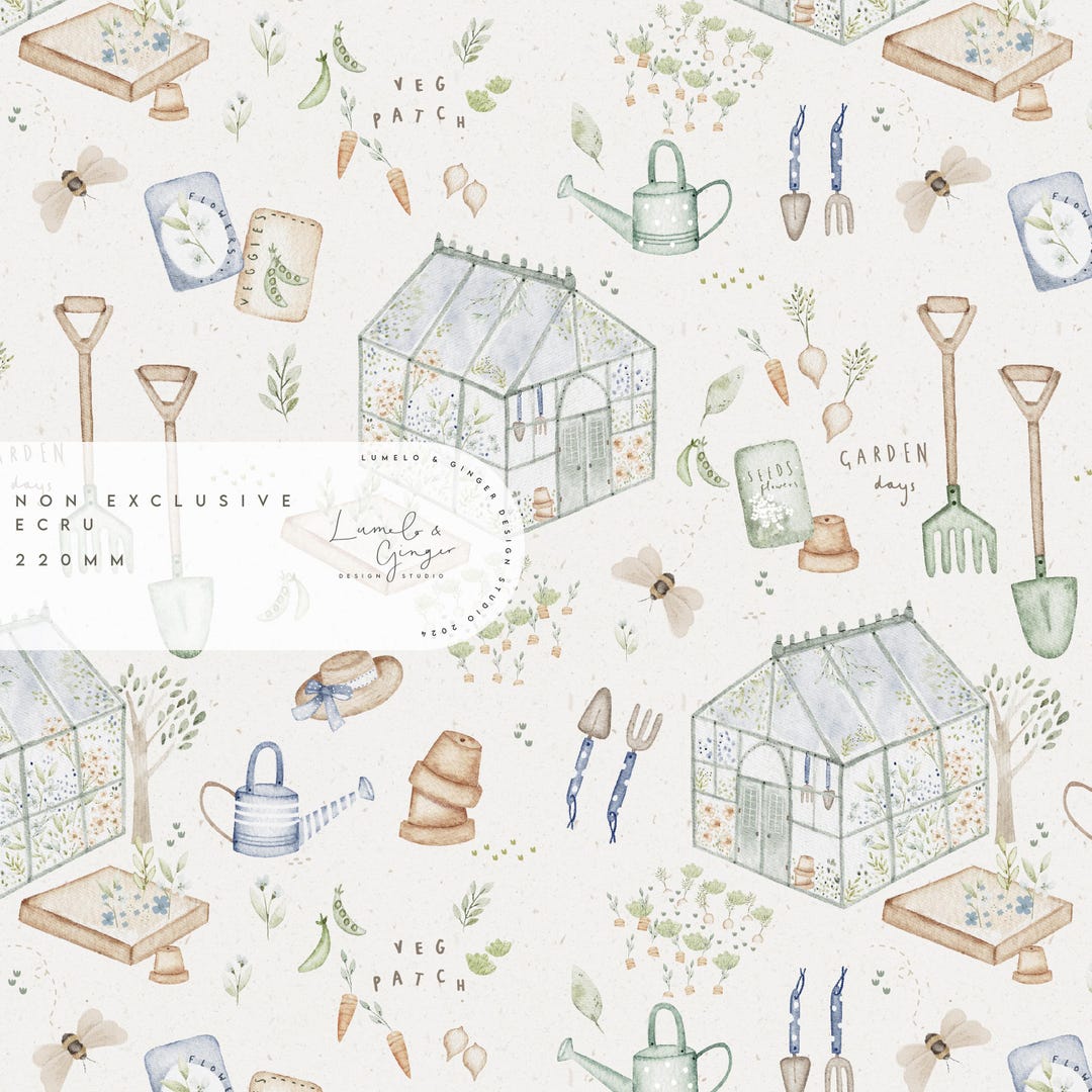 Greenhouse Pattern Patch Garden, Greenhouse, Organic, Cute, Vegetables, Non Exclusive ...