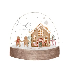 Gingerbread Man Woman, Christmas, globe, house, biscuit, little cuties PNG sublimation file, Transfer, Heat transfer design