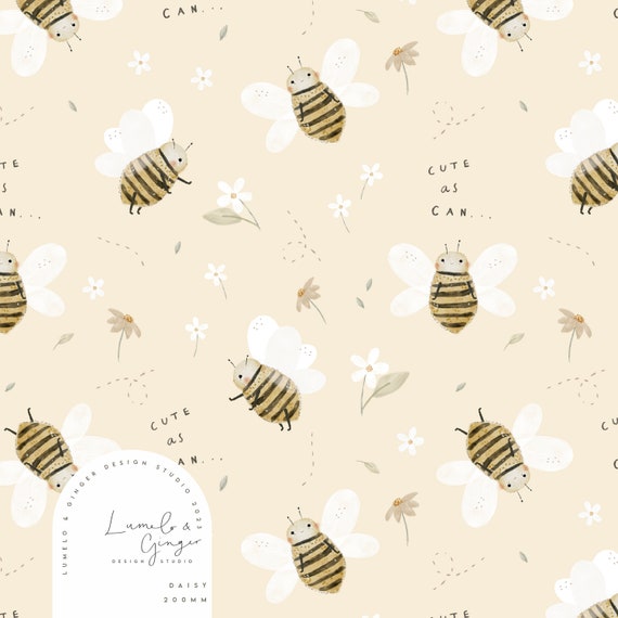 Mignon comme abeille, abeilles, marguerite, fleur, conception de