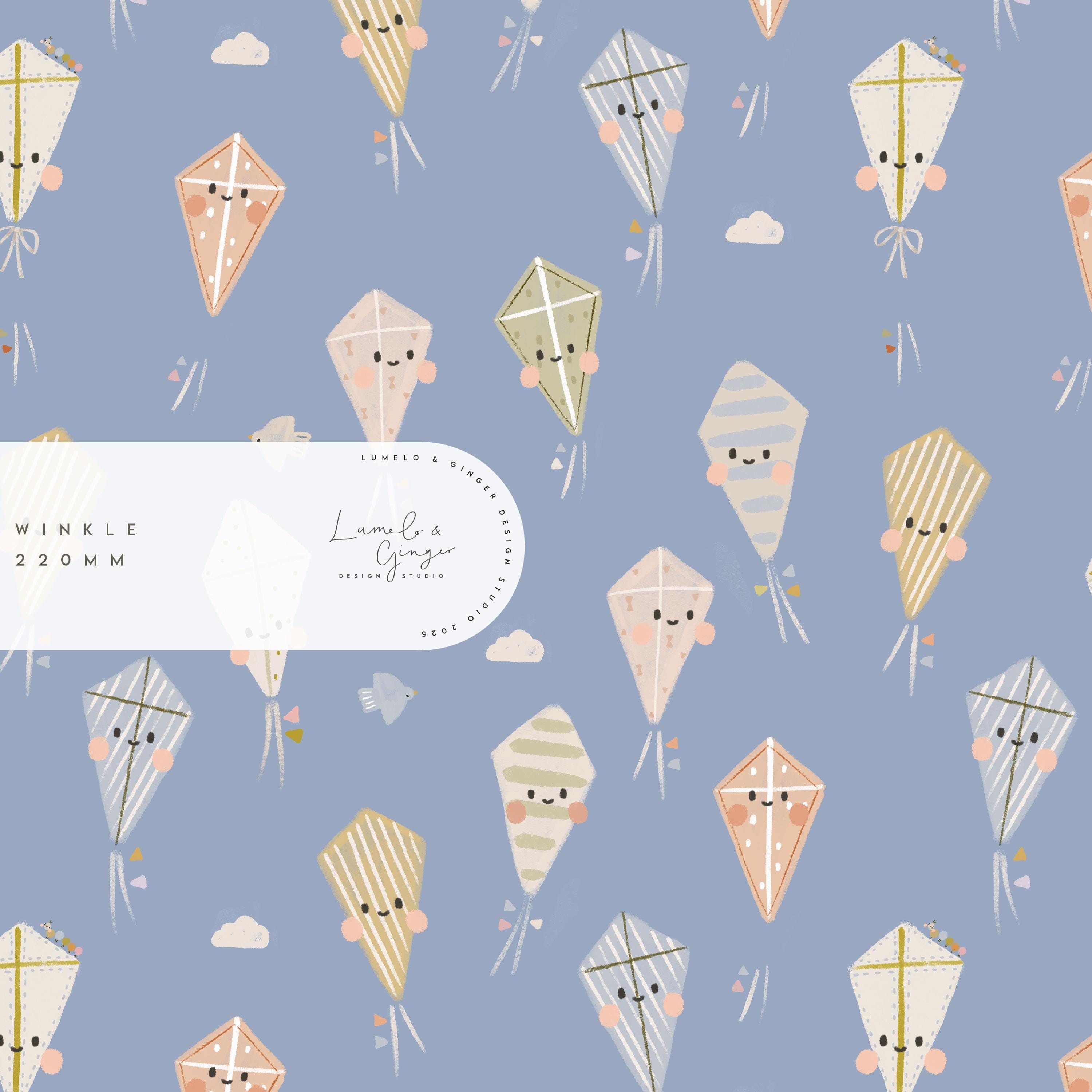 Kites Repeat Pattern Skyhigh Kites, Faces, Cute, TOKEN, Non Exclusive Seamless Fabric Design ...