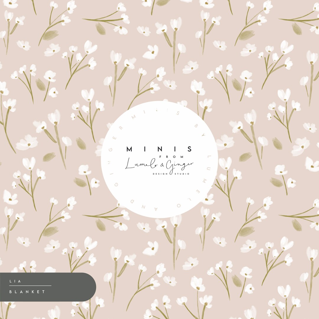 MINI, Lia, Flower, Meadow, Wild Flower Simple Seamless Fabric Design