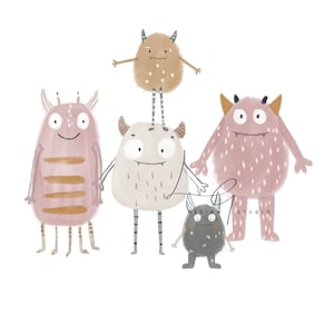 Tinies, monsters, PNG sublimation file, Transfer, Heat transfer design