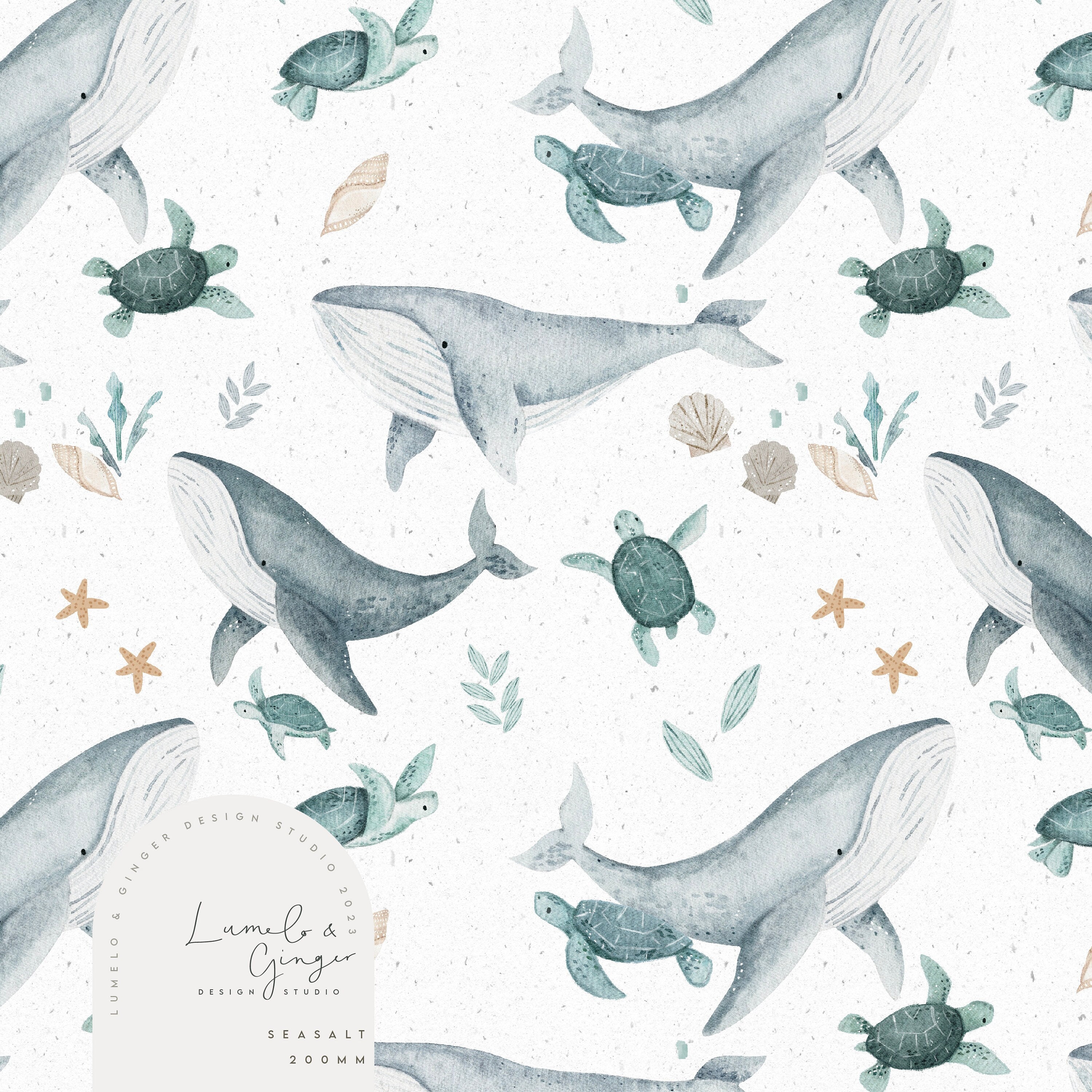Under the Sea Turtles Seamless Fabric Design, Repeat Tile, Pattern ...