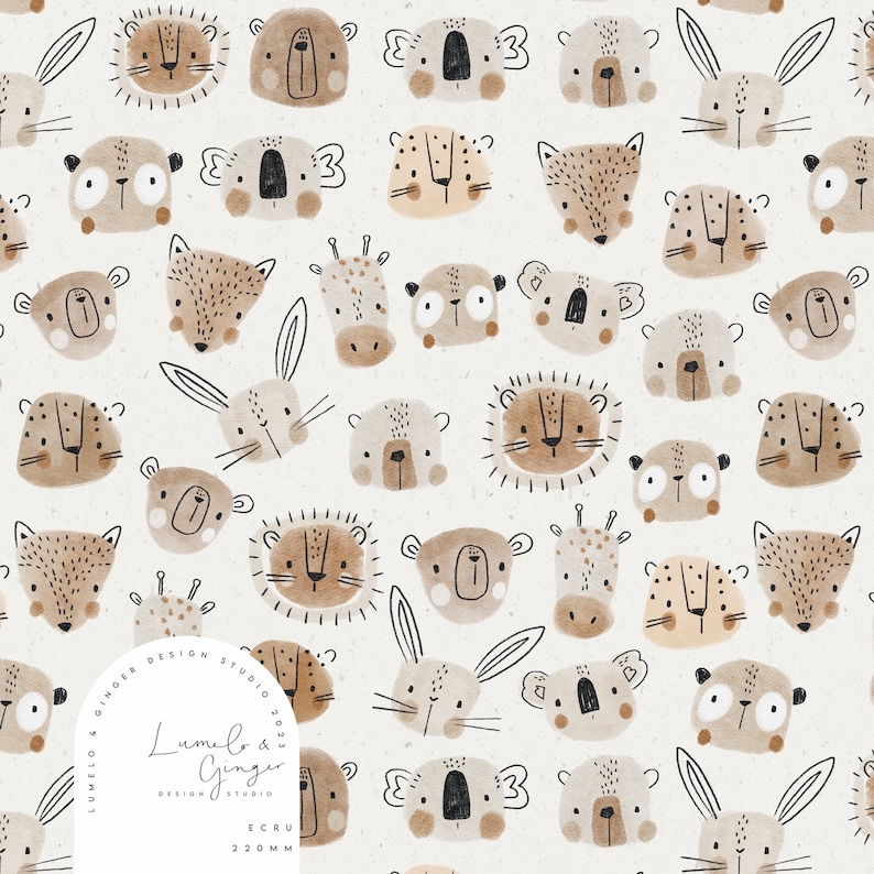 Animal Heads, Wild Animal, Leopard, Flack, Panda, Koala, Seamless ...