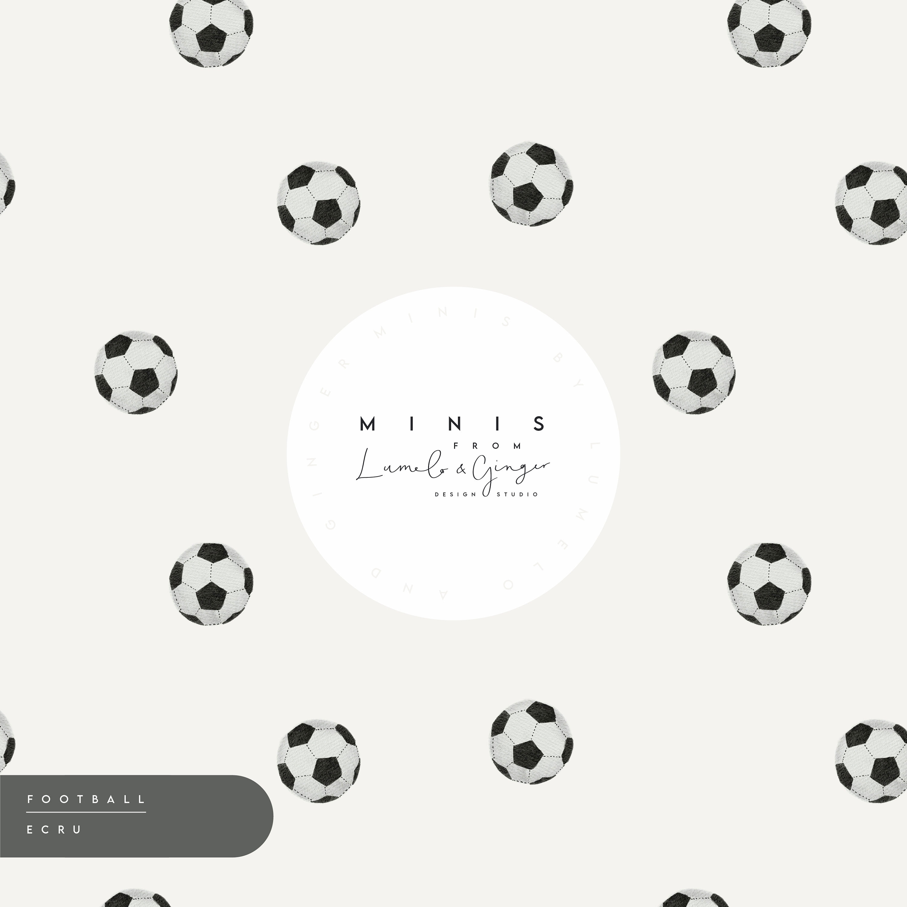 Mini Football Pattern MINI, Football, Soccer, Euros, World Cup, Sport, Cute, Seamless Fabric ...