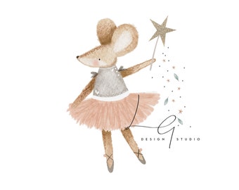 Mouse ballerina Single princess fairy fabric PNG sublimation file, Transfer, Heat transfer design