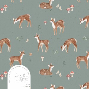 Deers, Fawna, deers, Seamless Fabric Design,Repeat Tile, Pattern Lunoe