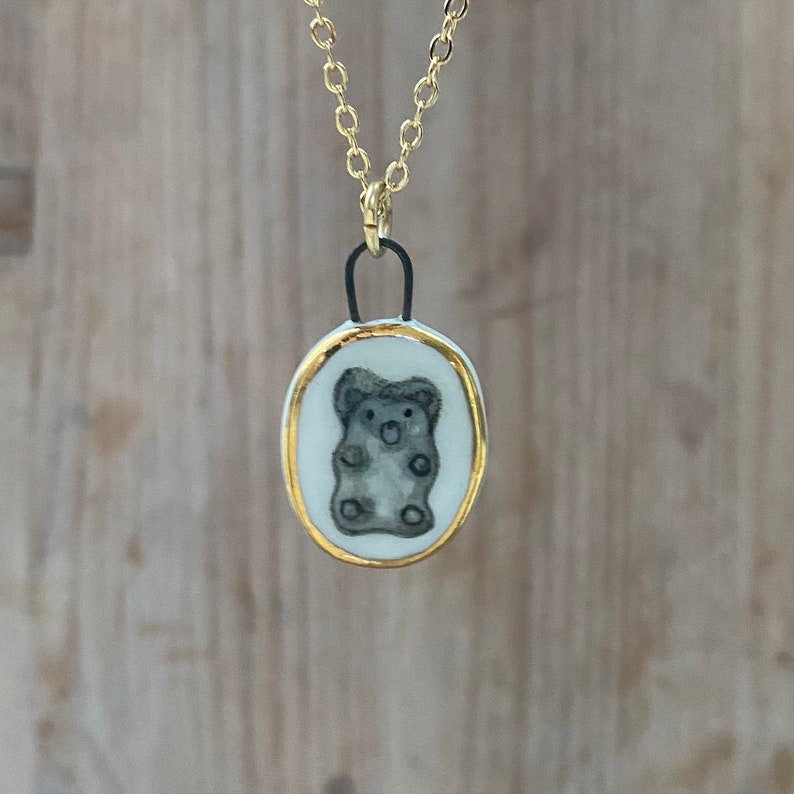 Gummy Bear Ceramic Pendant image 1