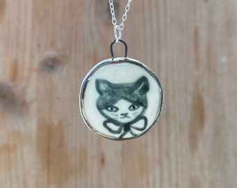 Cat Ceramic Pendant