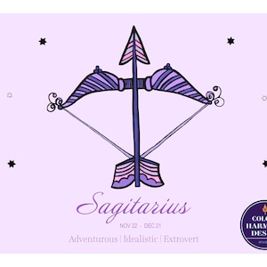 Sagitarius Art Print | Zodiac Sign Print | Astrology Art