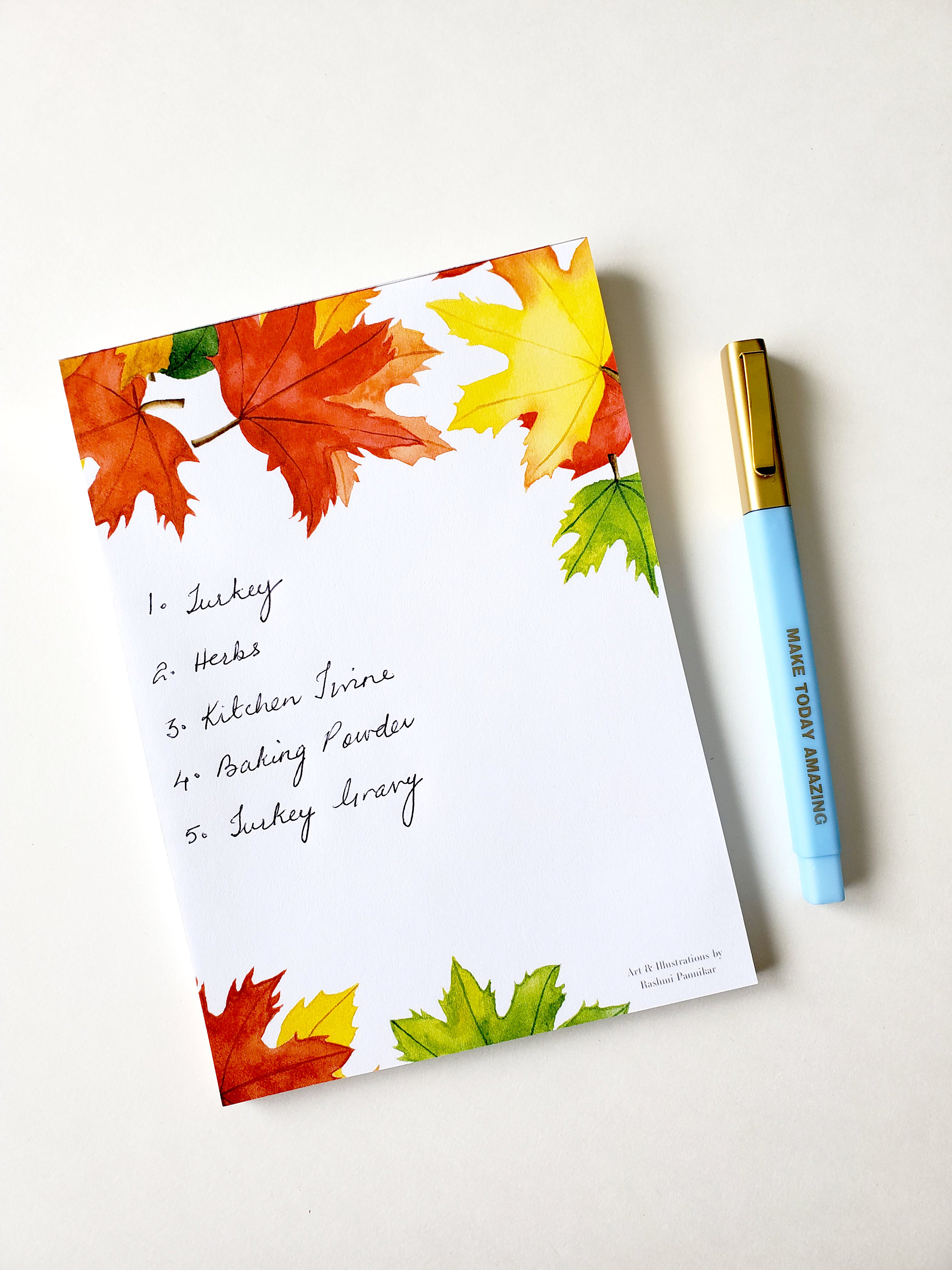 September Note Pads Fall Notepad Perfect for Gifting Notepad Set With Pen - Etsy UK