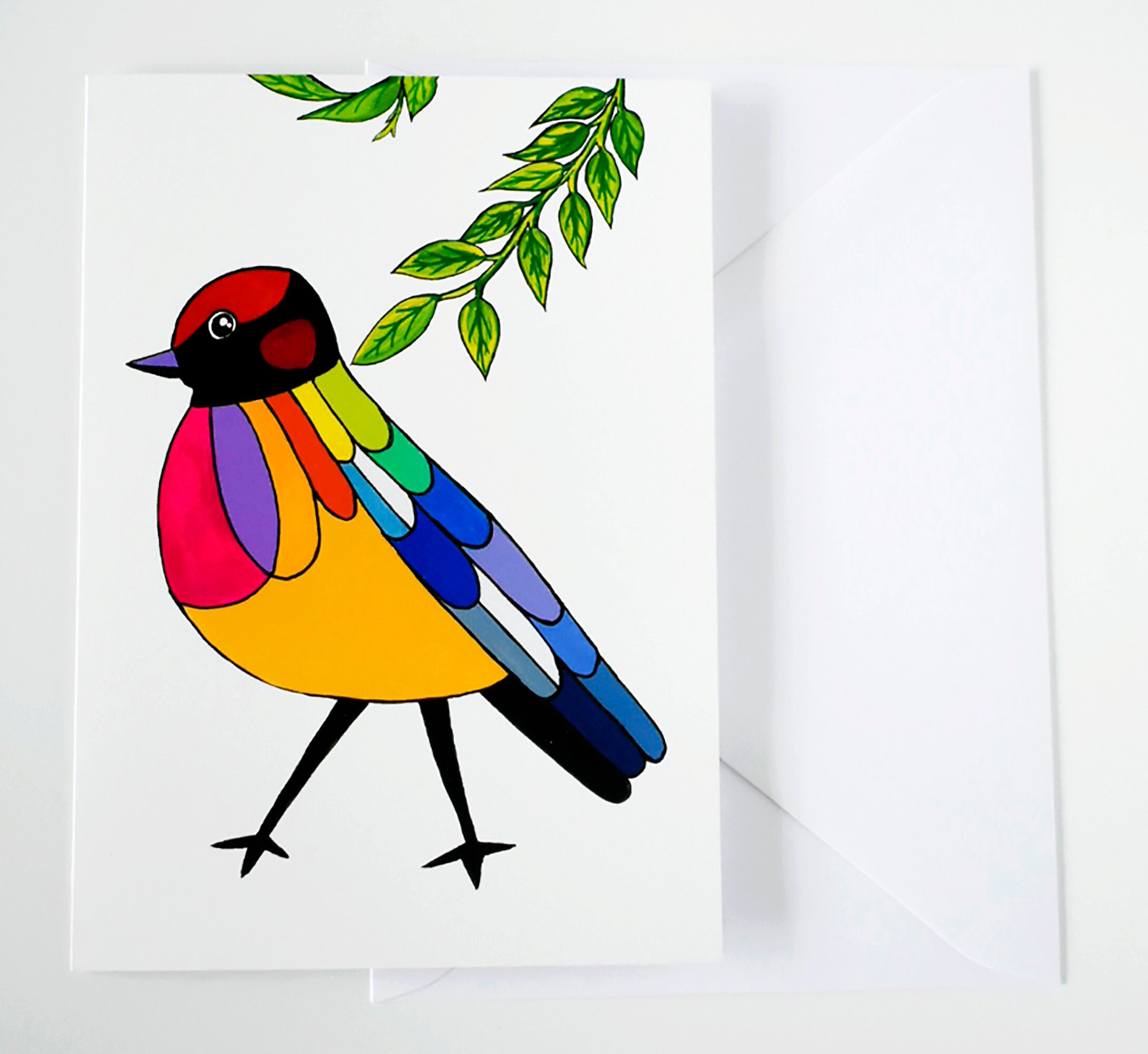 Vogel-Karte Leere Grußkarte Set von 3 5 x 7 | Etsy