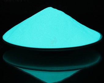 Turquoise (Blue/Green) Glow Pigment / Glow Powder for ring inlays, resins, ceramics and nail art