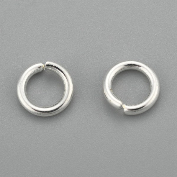 20x9mmx1.5mm Silver Plated 304 Stainless Steel Jump Rings with a 6mm inner diameter