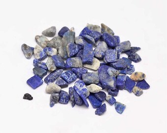 50 grammes de chips / perles de pierres précieuses naturelles Lapis Lazuli - parfait pour l’art de la résine, la fabrication de bagues et l’artisanat